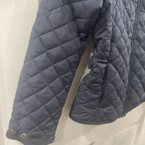 NWT POLO Ralph Lauren boy quilted jacket coat sz 8-10 M navy blue Classic